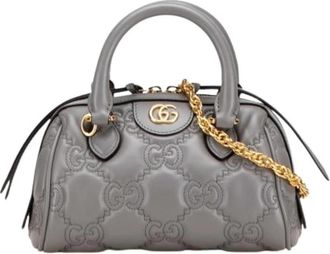 Gucci Pre-owned Vintage Handtas - Dames - Vintage Handtas - Grijs - ONE Size - Leer - Vintage