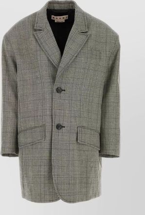 Marni virgin wool embroidered oversized blazer