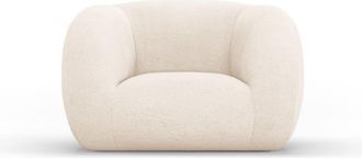 Cosmopolitan Design Sill&oacute;n de tejido boucl&eacute; beige