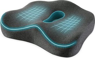 OEM Espuma Viscoel&aacute;stica Ortop&eacute;dica - Ergon&oacute;mica - Favorece La Circulaci&oacute;n Sangu&iacute;nea Y Alivia El Dolor De Coxis - Para Oficina, Hogar, Gris