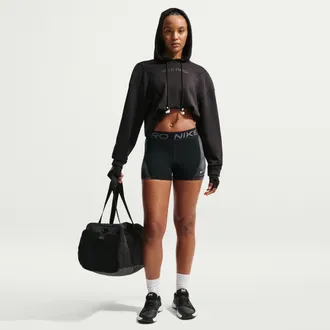 Nike Womens Nike Pro Mid-Rise 3 Shorts in Black | IB9233-010