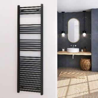 Aton Aton - Radiador Antracita Con Tubos Cuadrados - H 1700 X Int. 470 Mm