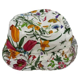 Gucci Gucci Geprinte Twill Bucket Hat in Bloemenprint Katoen