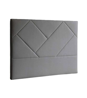 Home Heavenly Cabecero tapizado en tela gris de diseño rayado 150 x 6 x 120 cm