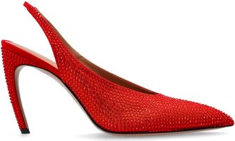 The Attico Hakken schoenen Viper - Dames - Pumps - Rood - 38 1/2 EU - Leer - Schoenen