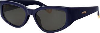 Jacquemus Gala Zonnebril - Dames - Zonnebrillen - Blauw - 55 MM - Accessoires