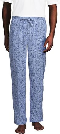 Lands End Poplin Pajama Pants in Tossed Shells/cloudy Blue at Nordstrom, Size X-Large