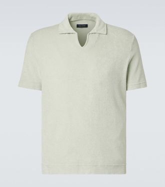 Thom Sweeney Cotton terry polo shirt