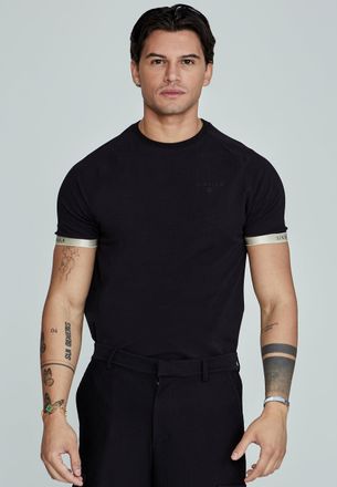 Siksilk Camiseta t&eacute;cnica negra para hombre SikSilk M