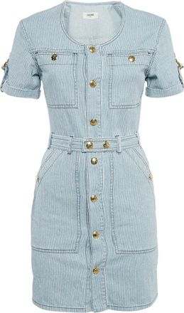 Celine Abito corto a righe - Blu