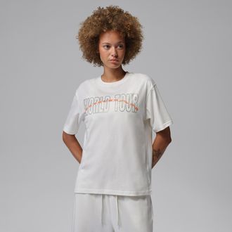 Nike Jordan Womens Jordan Brooklyn Girlfriend T-Shirt in White | IF0839-133