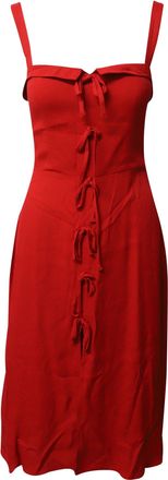Reformation Eddie Midi Dress in Red Viscose