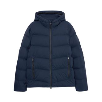 Brooks Brothers Hooded Down Jacket - male - Brooks Brothers - Winter Jackets - Blue - 3XL - Jackets