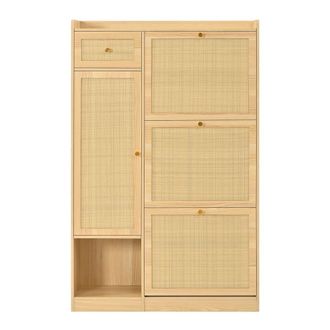 Urban Meuble Mesa de dibujo efecto madera con tablero inclinado y cajones