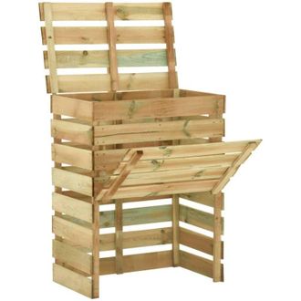 vidaXL Compostiera da Giardino a Doghe 80x50x100cm in Pino Impregnato - Vidaxl