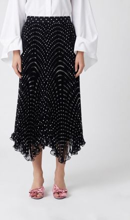 Valentino Gonna midi Valentino in seta a pois