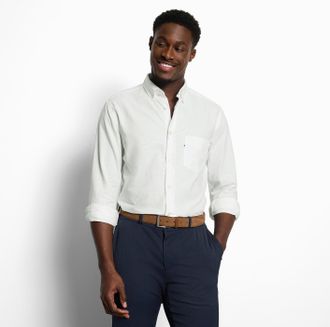 Olymp Langarmhemd OLYMP Casual, Herren, Gr. XXL, N-Gr, weiss (wei&szlig;), Web, Obermaterial: 100% Baumwolle, regular fit, Manschette, Hemden Langarmhemd