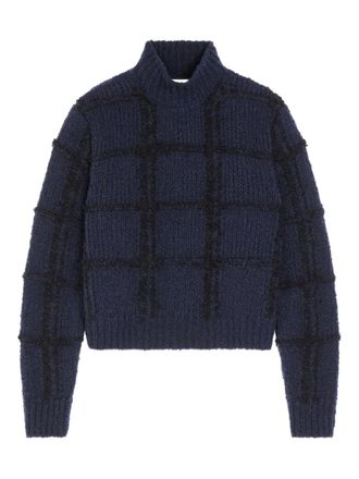 Dries Van Noten Maglione a collo alto - Blu