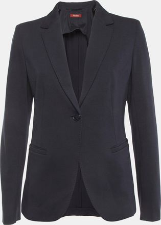 Max Mara Navy Blue Jersey Blazer