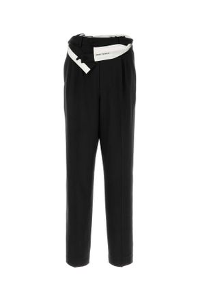 Magliano Black Wool Wide Leg Link Pant