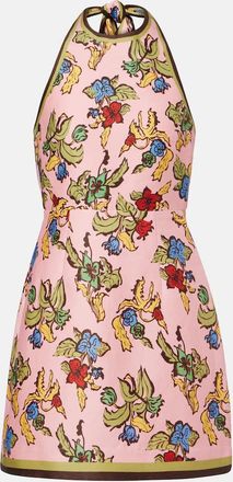 Alemais Alémais Miniabito in misto lino con scollo allamericana