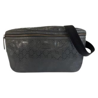 Gucci Pre-owned GG Imprime PVC Heuptas - Heren - Vintage Heuptassen - Zwart - ONE Size - Vintage