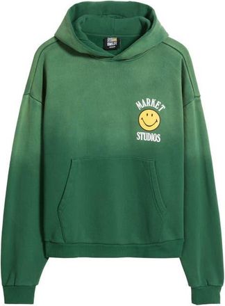 Market SMILEY Lock Up Hoodie in Dark Green at Nordstrom, Size X-Large