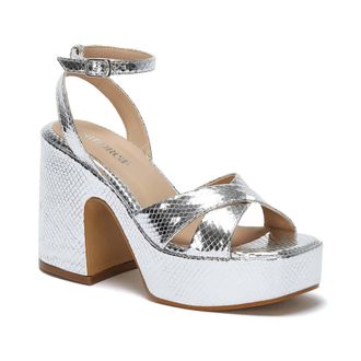 Andrea Platform Sandals Metallic Look