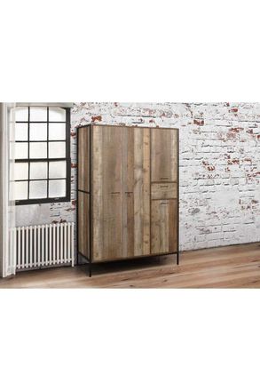 Birlea Urban 4 Door Wardrobe Rustic in Brown