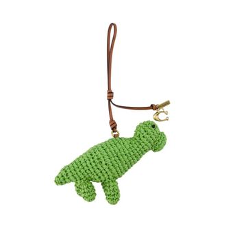 Coach Dino Straw Bag Charm - female - Coach - Keychains - Green - ONE SIZE - Accessories