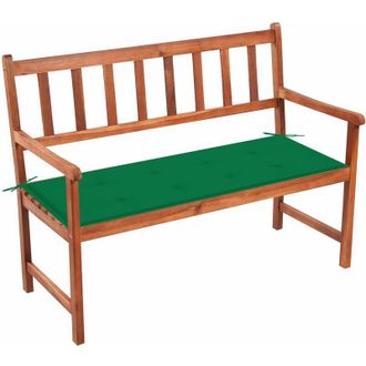 vidaXL Banco De Jard&iacute;n Con Coj&iacute;n Madera Maciza De Acacia 120 Cm Vidaxl