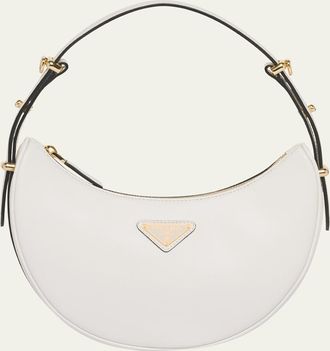 Prada Zip Calf Leather Shoulder Bag