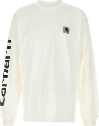 Carhartt Work in Progress White Crewneck Graphic Print T-Shirt