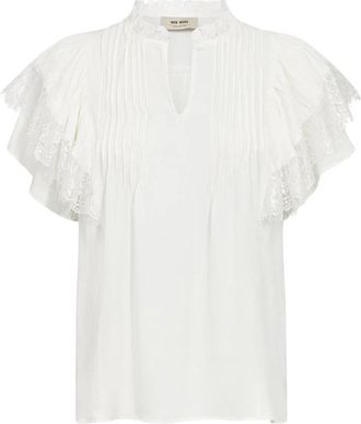 Mos Mosh Blouses - Dames - Blouses - Wit - M - Overhemden