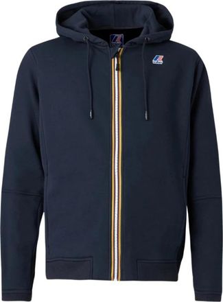 K-Way Prosper Brushed PC Hoodie - Heren - Vesten met rits - Blauw - L - Katoen - Hoodies & sweatvesten