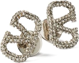 Valentino Garavani Orecchini con cristalli VLOGO Signature - Argento