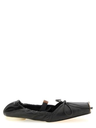 Maison Margiela Womens Square Toe Ballet Flats