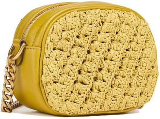 Tory Burch Kira Crochet Logo Camera Bag Green > Shoulder