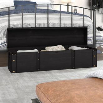 vidaXL Ba&uacute;l De Almacenaje Estilo Vintage Madera Maciza 120x30x40 Cm Vidaxl