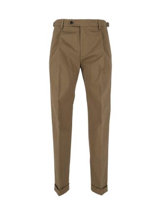 Berwich Brown Cuffed Hem Tailored Pants