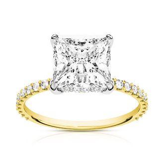 Vir Jewels 2 cttw Princess Lab Grown Diamond Engagement Solitaire Ring in 14K Yellow Gold For Women