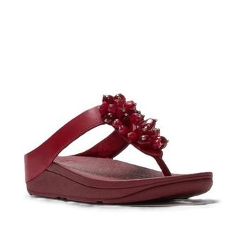 FitFlop Fino Bead Cluster Sandals in Burnt Berry at Nordstrom, Size 11