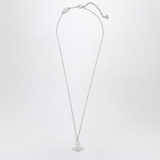 Vivienne Westwood Platinum Orb Pendant Necklace With Crystals