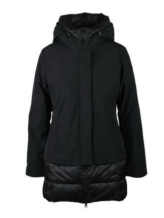 Bomboogie Padded Black Jacket with Combined Closure and Adjustable Hood
