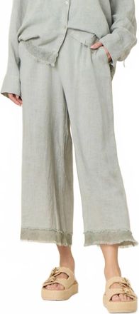 Vintage Havana Drapy Linen Pant In Sage