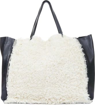 Celine Celine Black Shearling 2011 Zip Tote (Authentic Pre-Loved)
