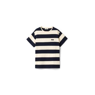 Miu Miu Striped Jersey T-shirt, Woman, Blue+chalk, Size XS