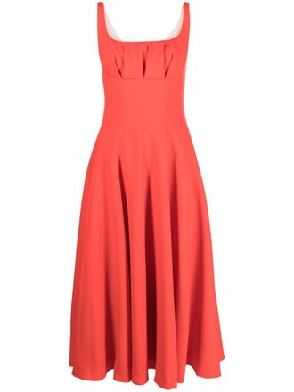 Emilia Wickstead Collins wool midi dress - Orange
