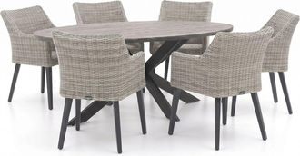 Manifesto Furniture Manifesto Matese/Fidenza ovaal 180cm dining tuinset 7-delig