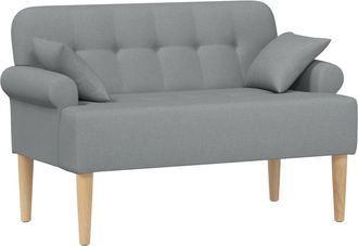 vidaXL Sof&aacute; Amoroso Con Botones Acolchados Gris Claro 120 X 65 X 79 Cm Vidaxl